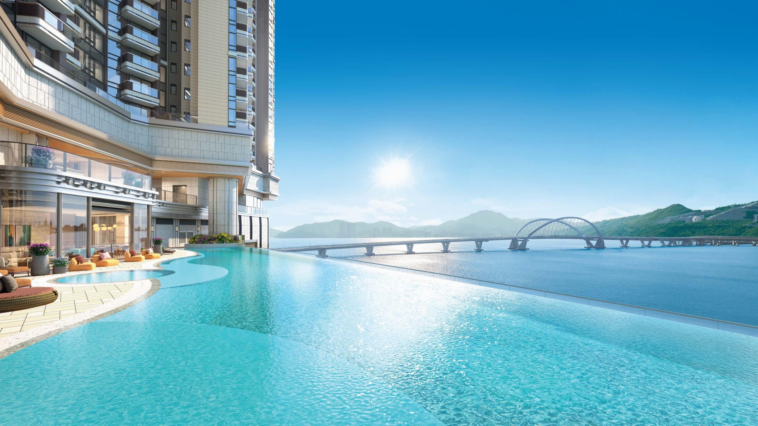 海瑅灣海景泳池及跨灣大橋景觀